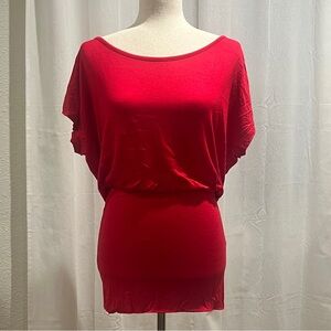 Delicious LA Red Open Cowl-Back Mini Dress. Size S